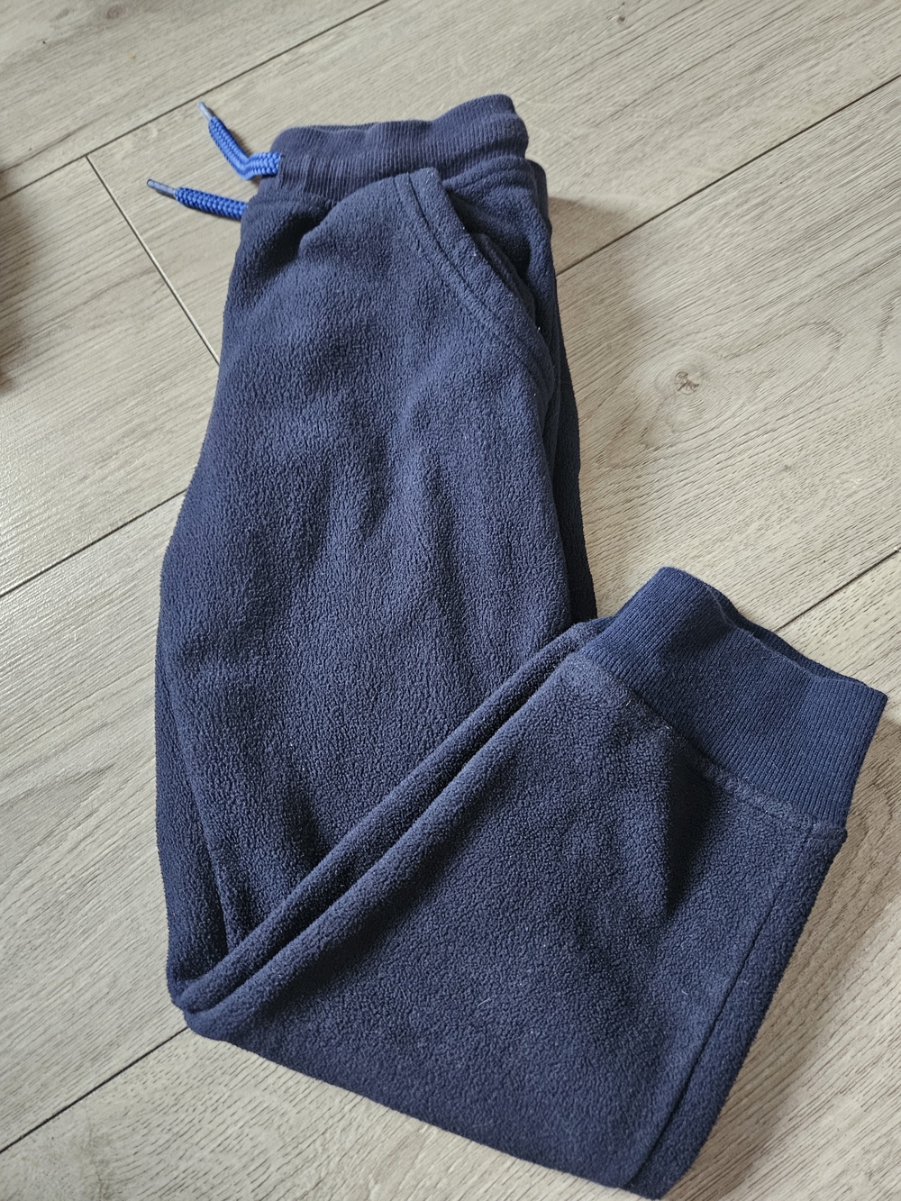 Athletic Works Boys Navy Blue Fleece Jogger Sweatpants Size XS 4-5 Drawstring 👖